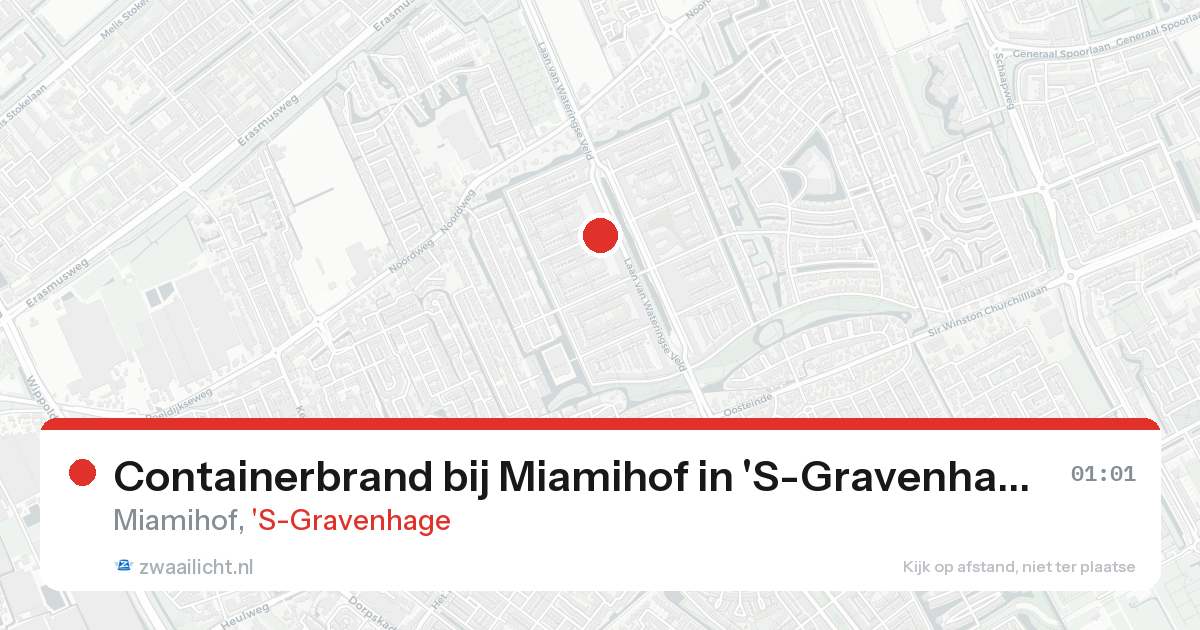 Containerbrand bij Miamihof in 'S-Gravenhage — 24 aug 2026