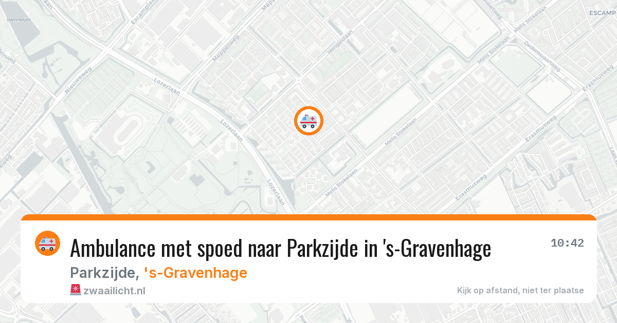 Ambulance met spoed naar Parkzijde in 's-Gravenhage — 5 mei 2026