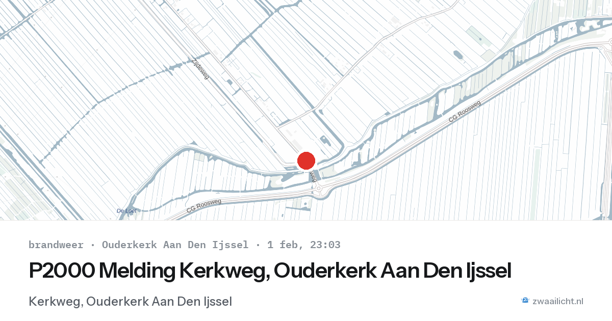 P2000 Melding Kerkweg, Ouderkerk Aan Den Ijssel — 1 feb 2026