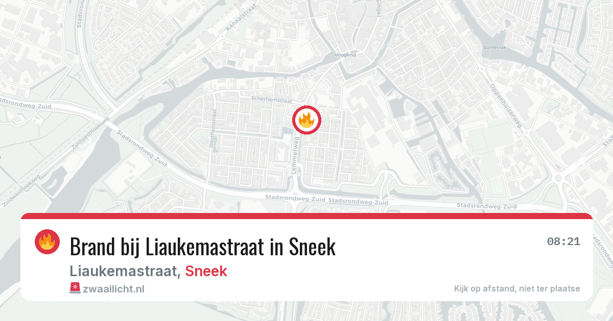 Brand bij Liaukemastraat in Sneek — 10 mei 2026