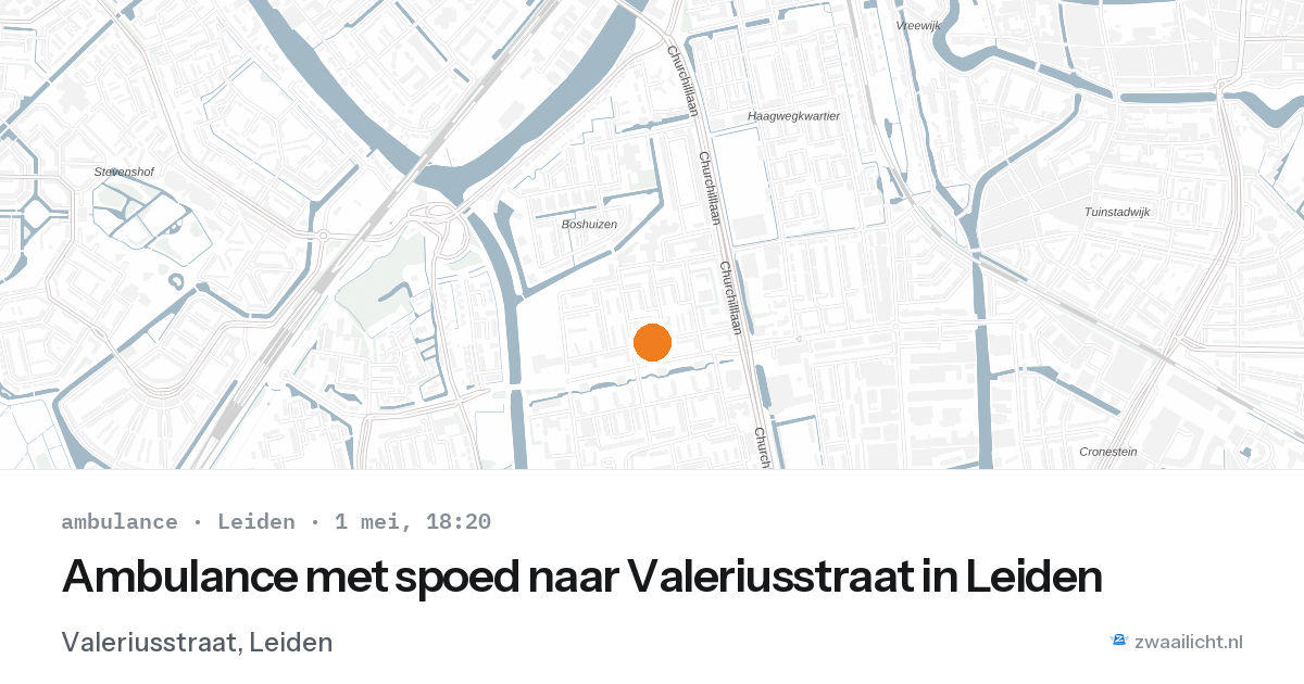 Ambulance met spoed naar Valeriusstraat in Leiden — 1 mei 2026