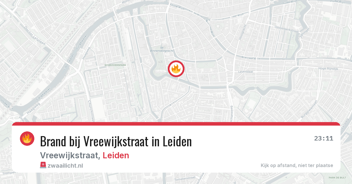 Brand bij Vreewijkstraat in Leiden — 7 mei 2026