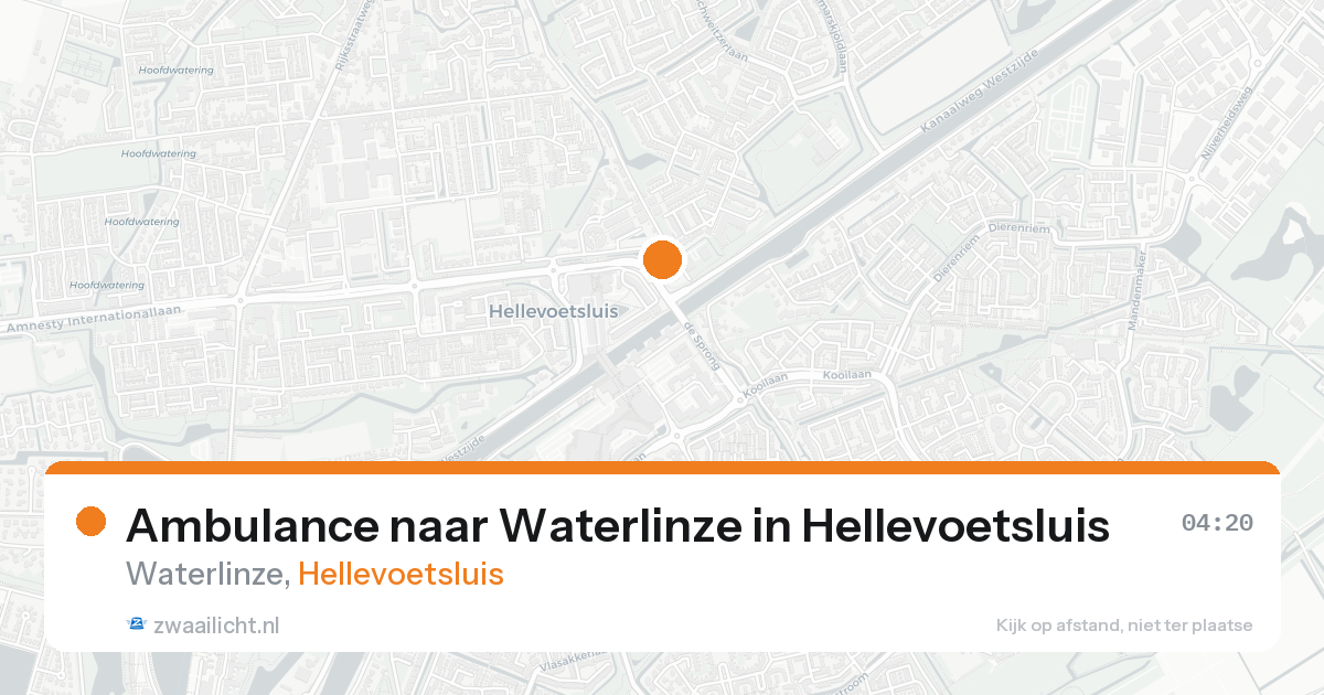 Ambulance naar Waterlinze in Hellevoetsluis — 13 jul 2026