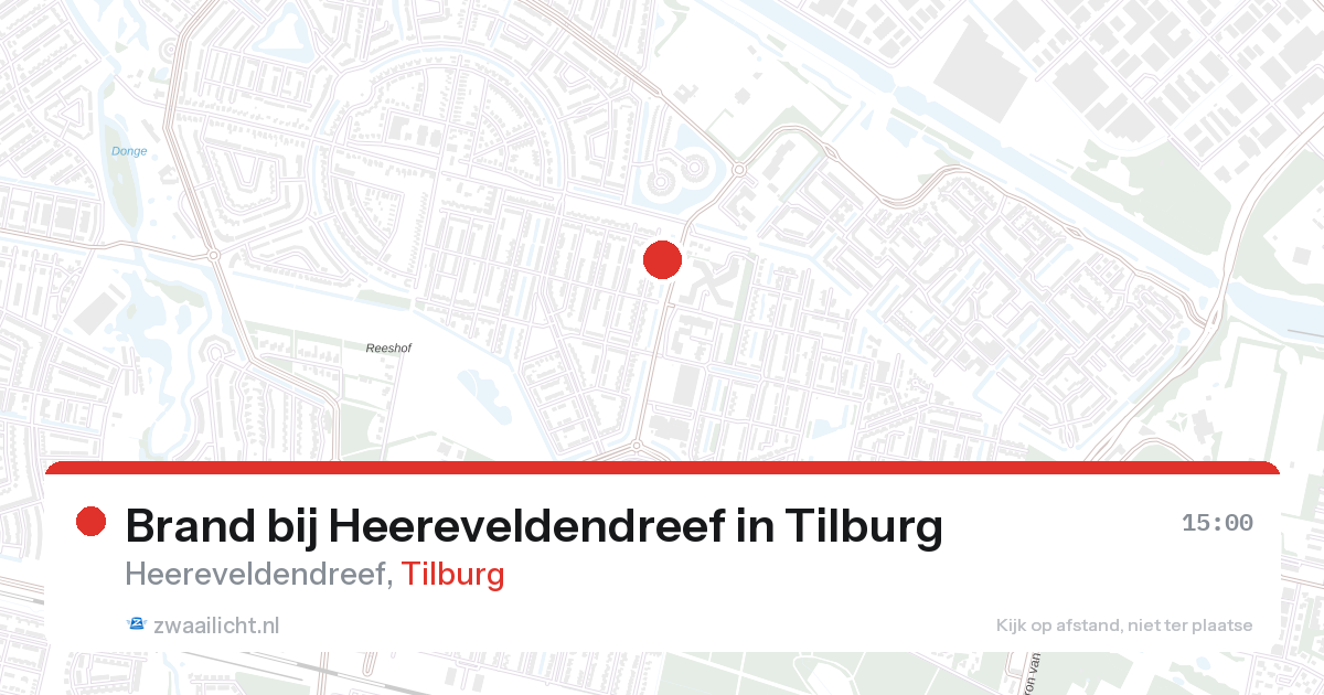 Brand bij Heereveldendreef in Tilburg — 27 aug 2026