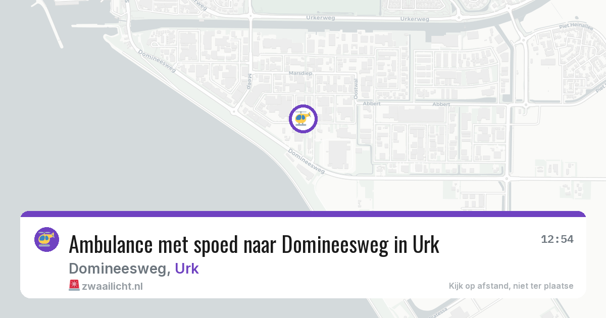 Ambulance met spoed naar Domineesweg in Urk — 2 aug 2026