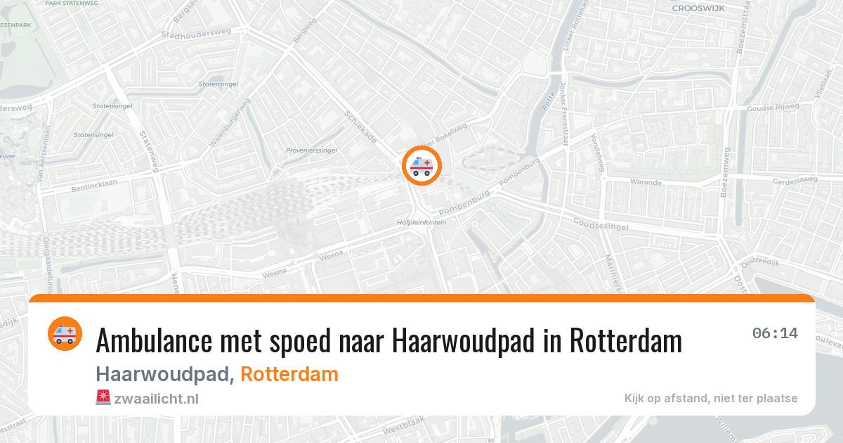 Ambulance met spoed naar Haarwoudpad in Rotterdam — 20 jun 2026