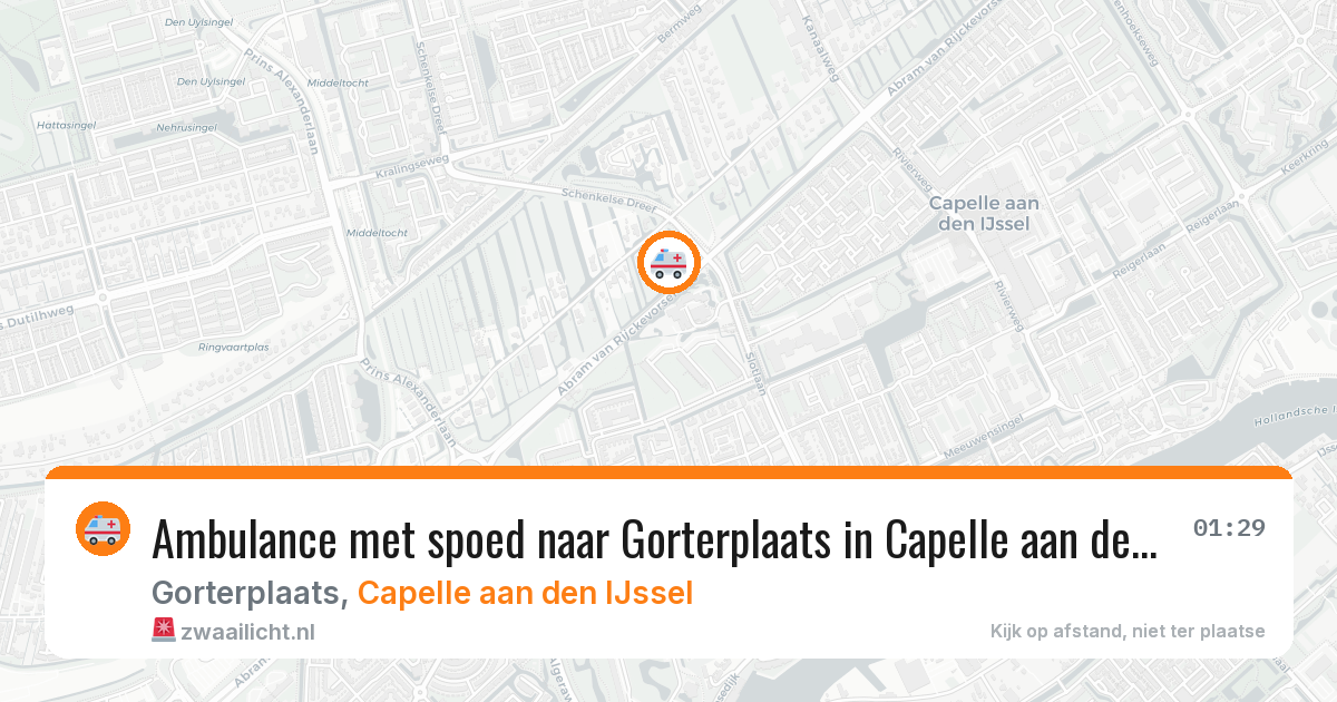 Ambulance met spoed naar Gorterplaats in Capelle aan den IJssel — 27 jun 2026