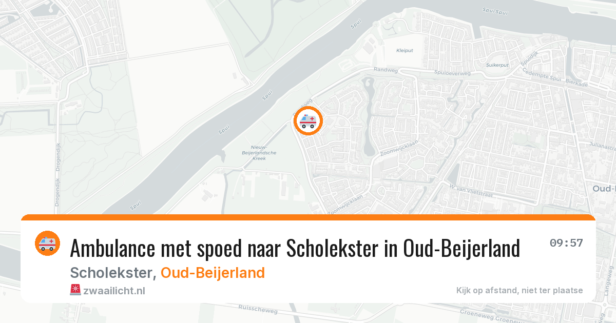 Ambulance met spoed naar Scholekster in Oud-Beijerland — 2 jul 2026