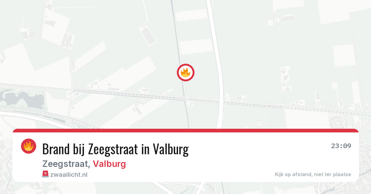Brand bij Zeegstraat in Valburg — 8 aug 2026