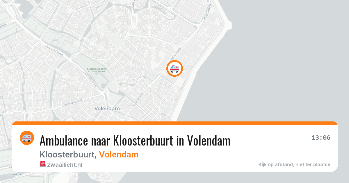 Ambulance naar Kloosterbuurt in Volendam — 30 jan 2026