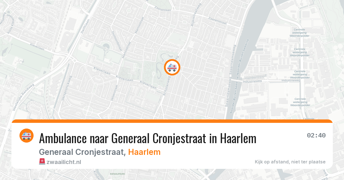 Ambulance naar Generaal Cronjestraat in Haarlem — 11 mei 2026