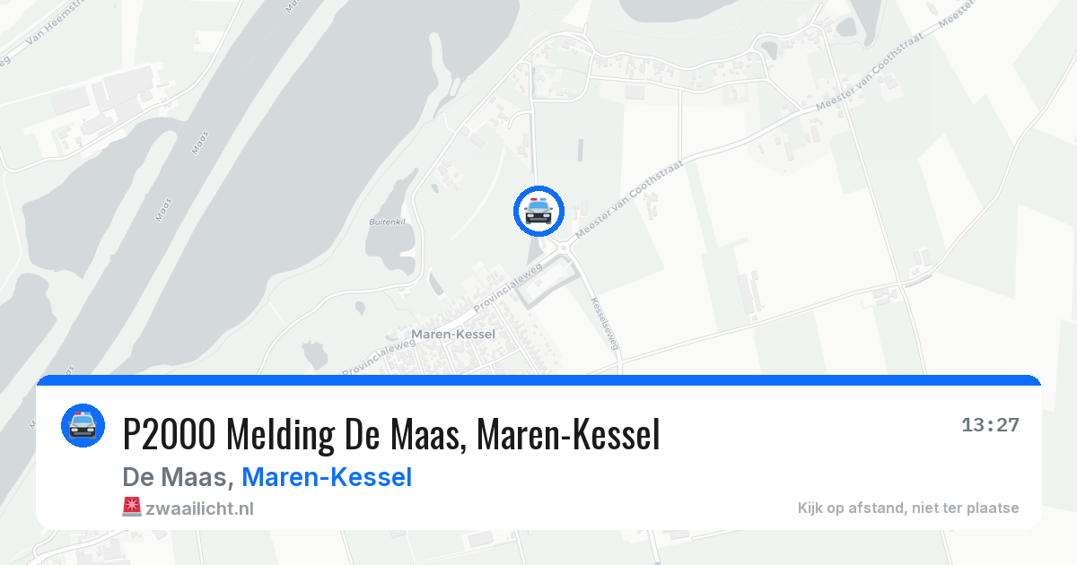 P2000 Melding De Maas, Maren-Kessel — 1 mei 2026