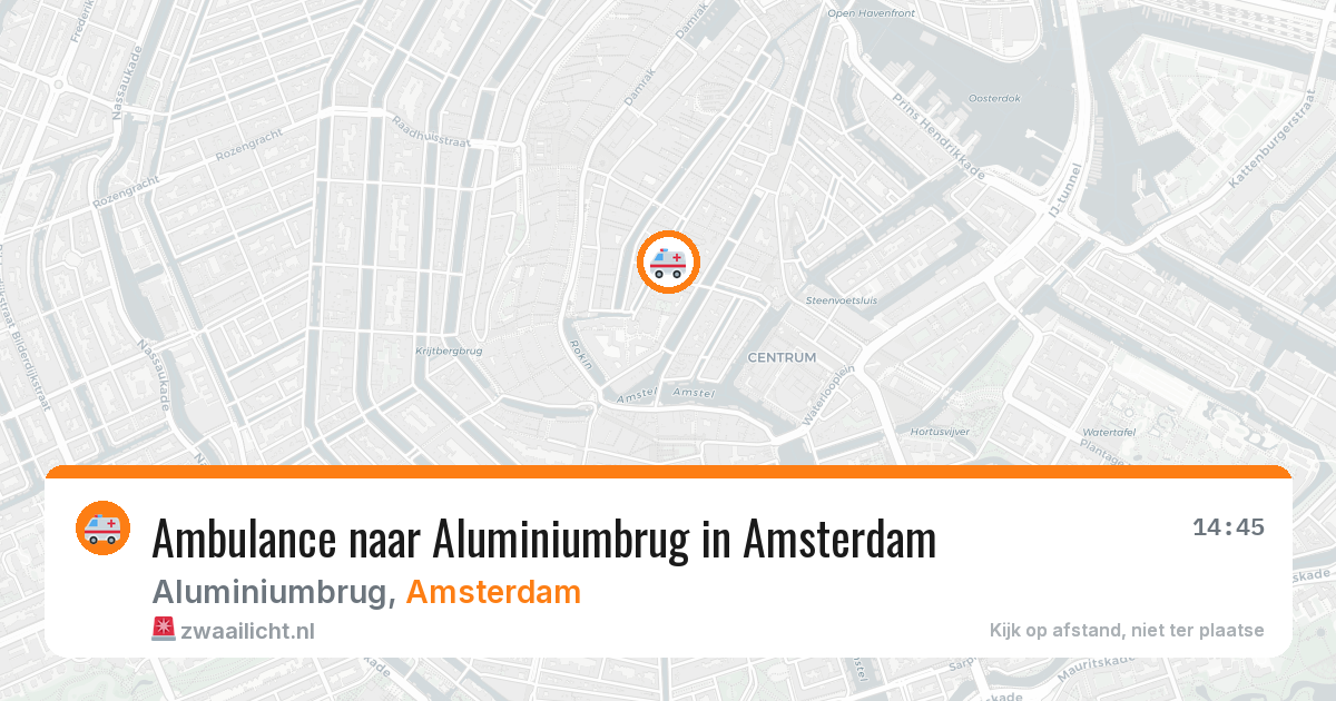 Ambulance naar Aluminiumbrug in Amsterdam — 25 mei 2026
