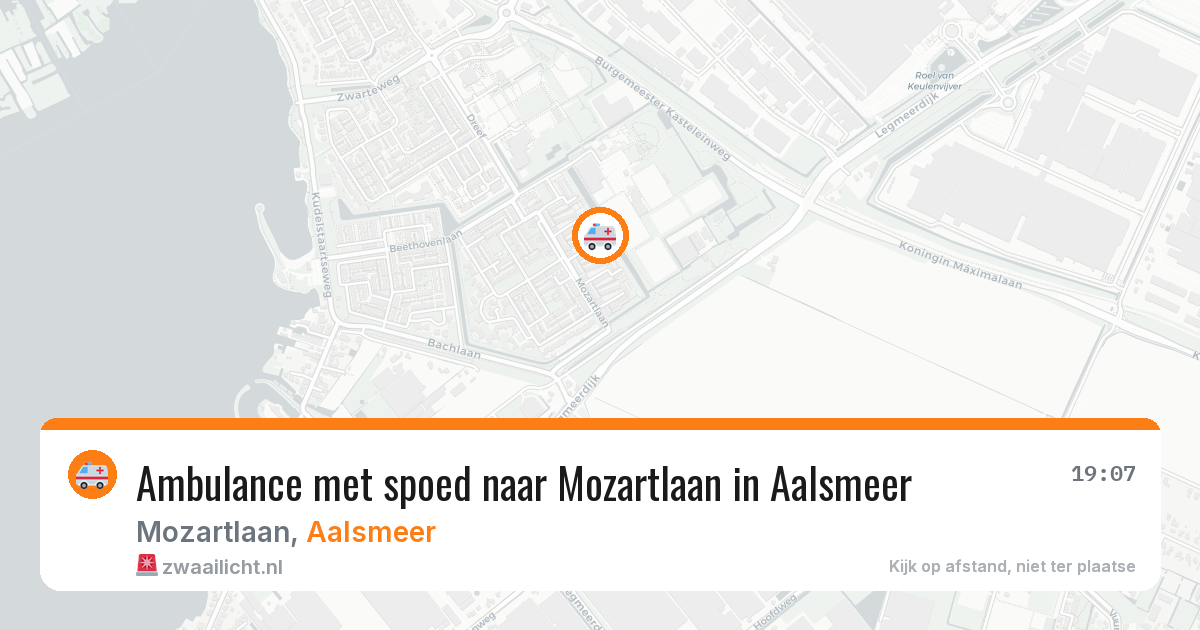 Ambulance met spoed naar Mozartlaan in Aalsmeer — 3 aug 2026