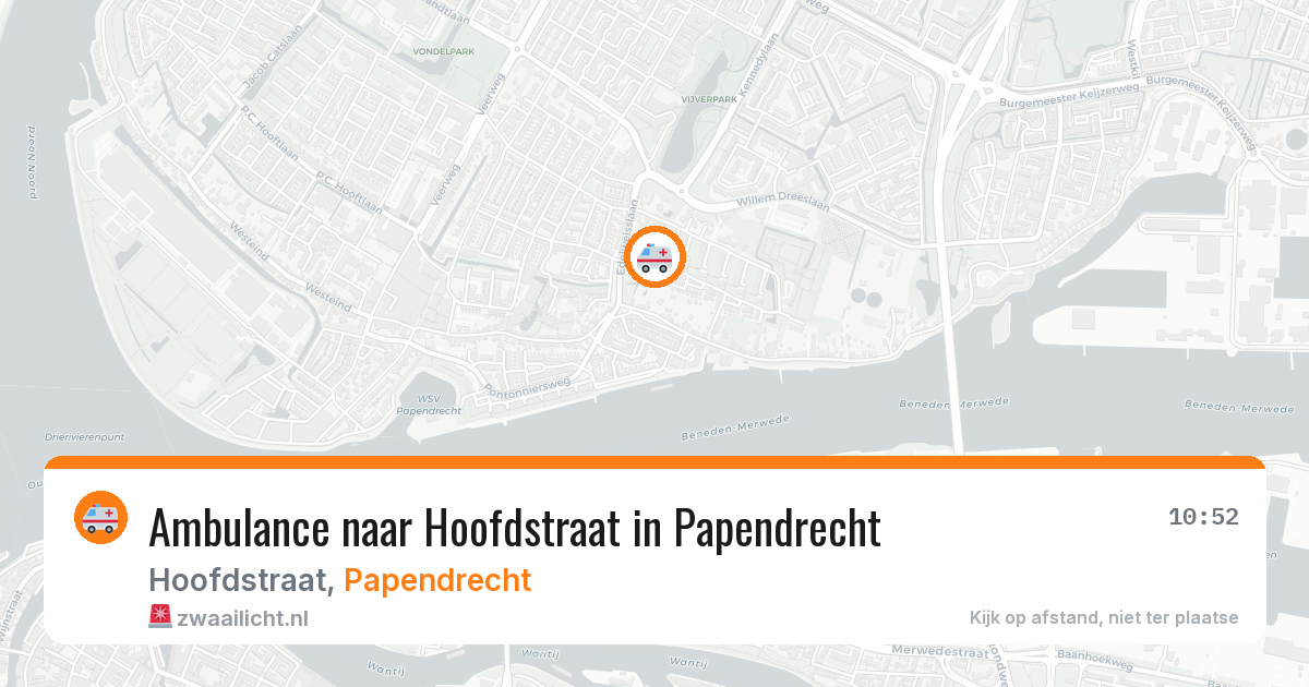 Ambulance naar Hoofdstraat in Papendrecht — 12 jul 2026