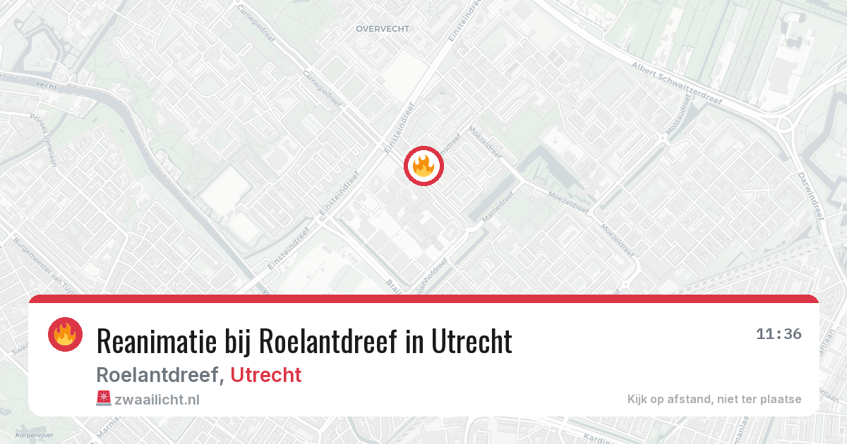 Reanimatie bij Roelantdreef in Utrecht — 14 aug 2026