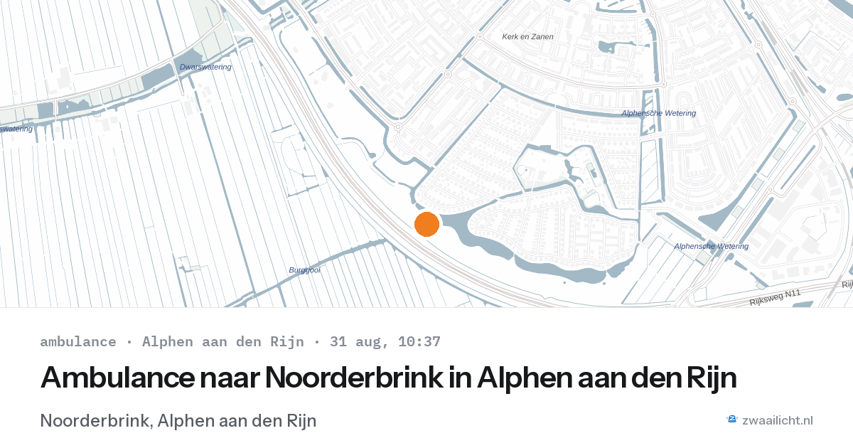 Ambulance naar Noorderbrink in Alphen aan den Rijn — 31 aug 2026