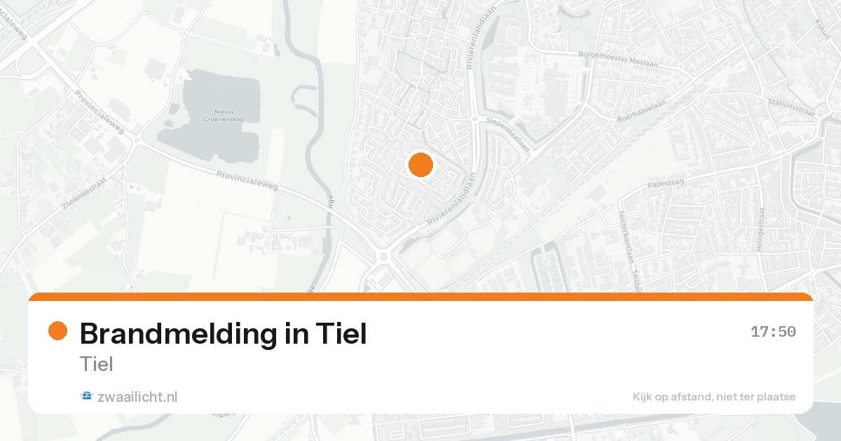 Brandmelding in Tiel — 25 aug 2026