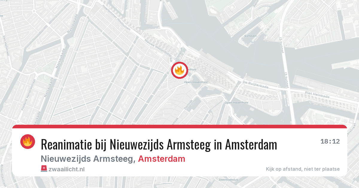 Reanimatie bij Nieuwezijds Armsteeg in Amsterdam — 8 mrt 2026