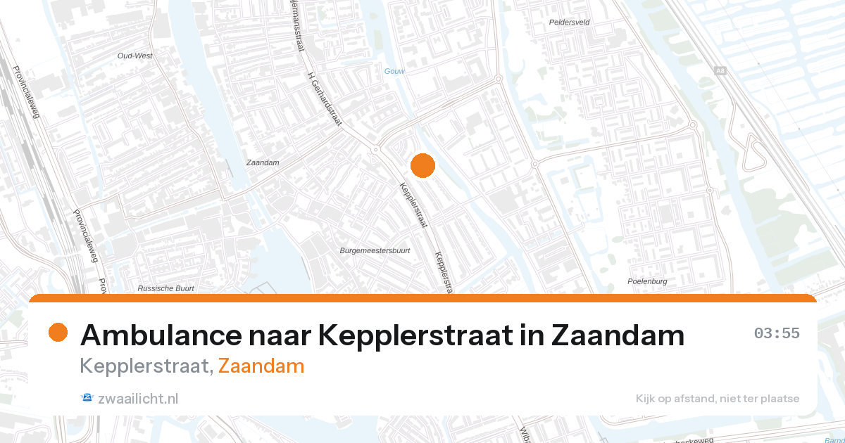 Ambulance naar Kepplerstraat in Zaandam — 27 aug 2026
