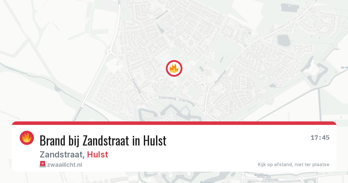 Brand bij Zandstraat in Hulst — 5 jul 2026