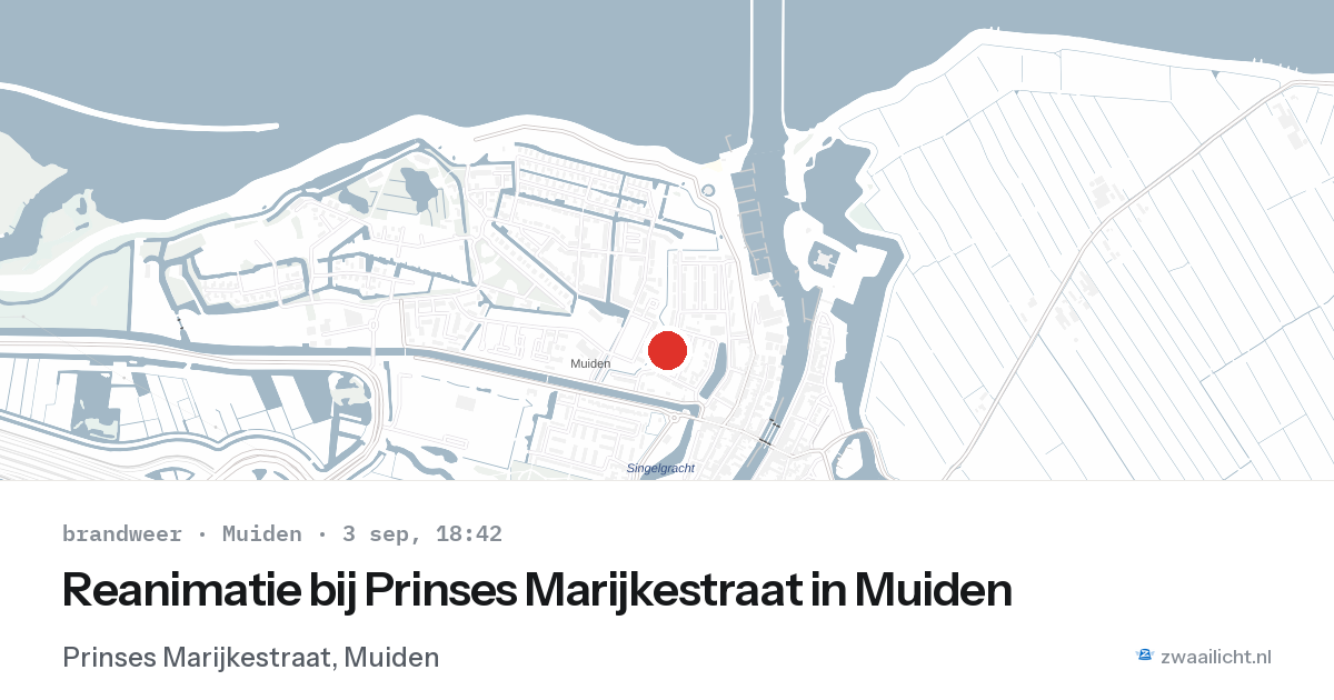 Reanimatie bij Prinses Marijkestraat in Muiden — 3 sep 2026