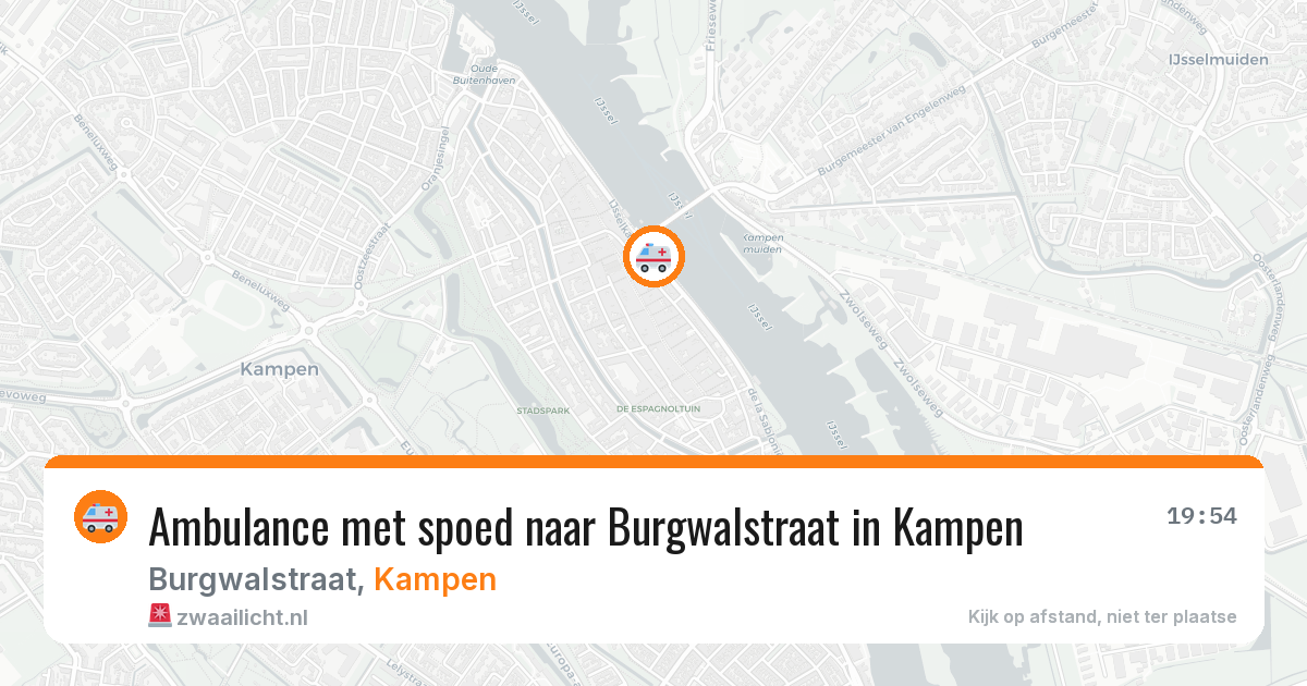 Ambulance met spoed naar Burgwalstraat in Kampen — 9 apr 2026