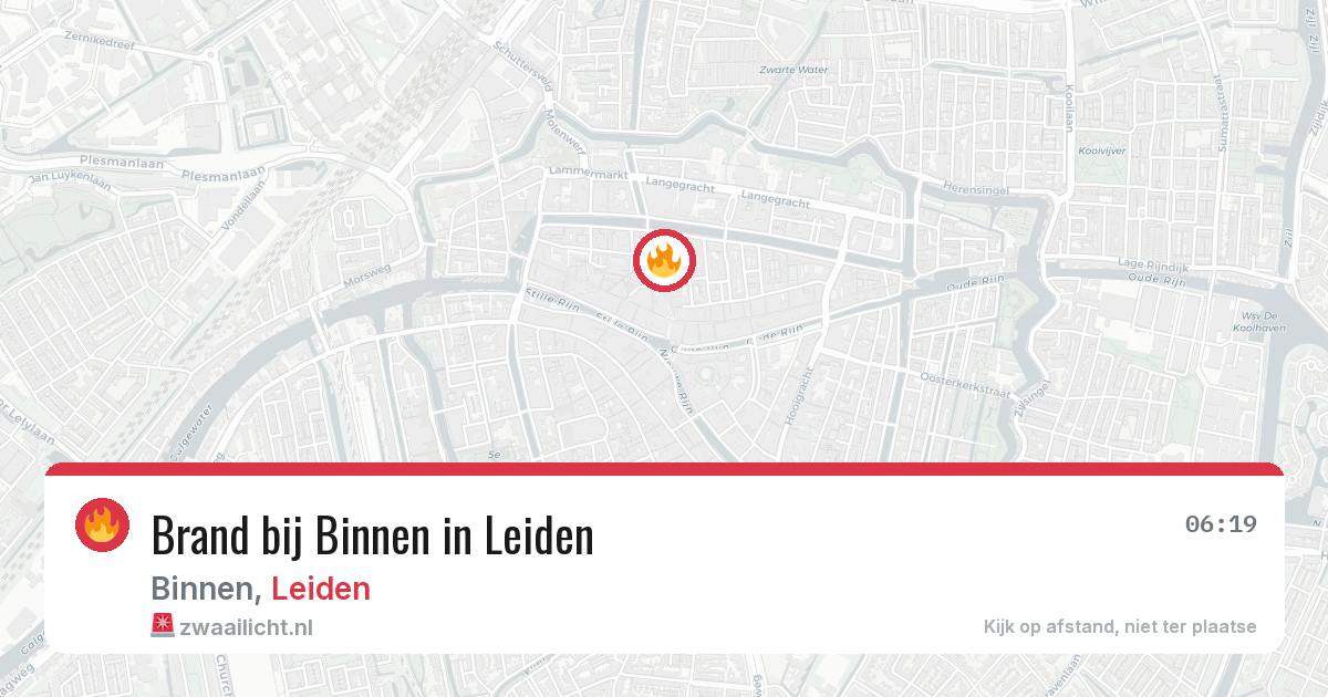 Brand bij Binnen in Leiden — 1 aug 2026