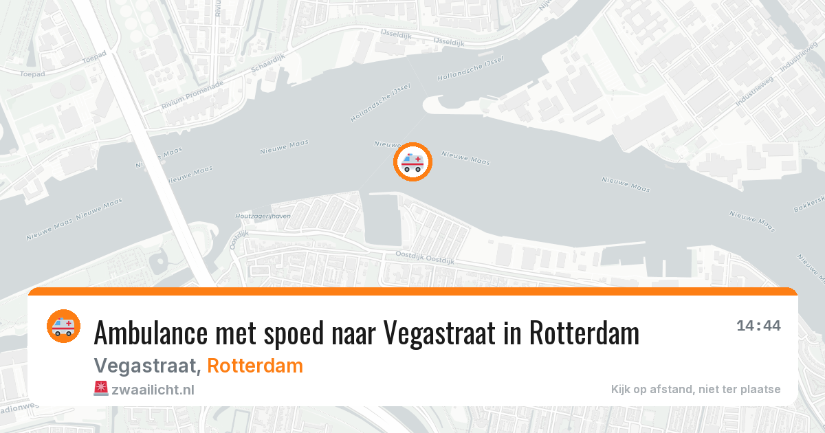 Ambulance met spoed naar Vegastraat in Rotterdam — 8 aug 2026