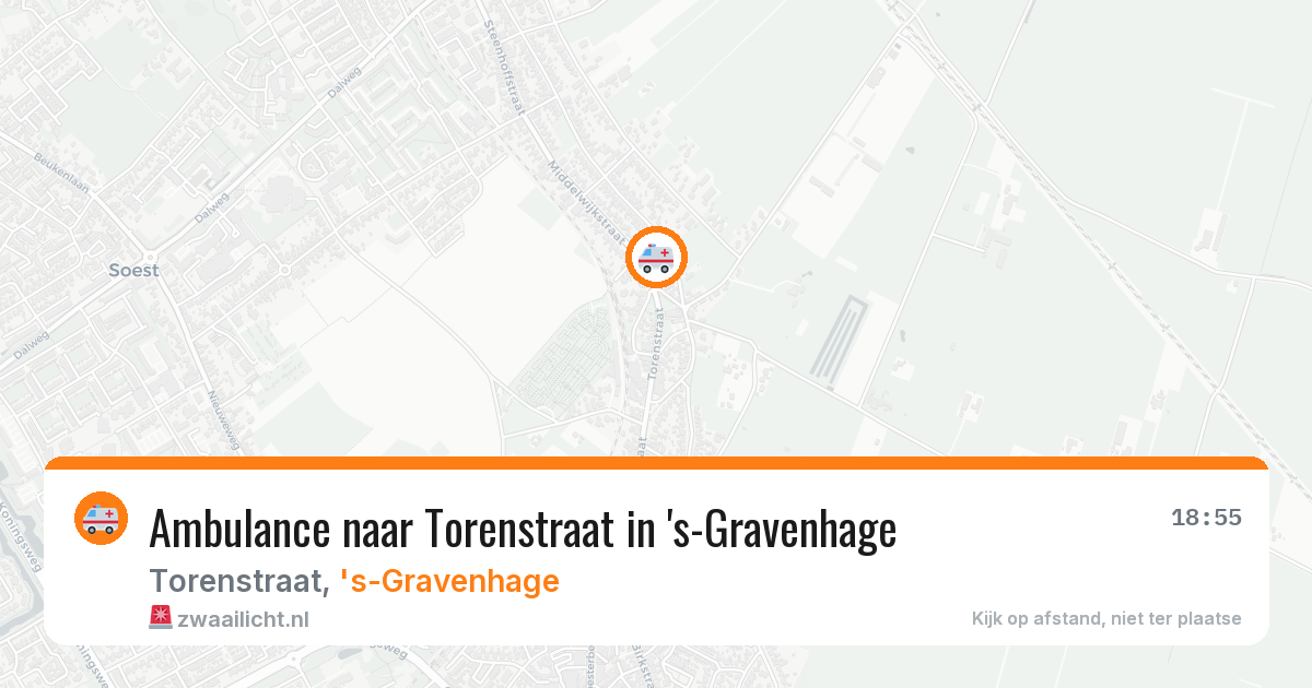 Ambulance naar Torenstraat in 's-Gravenhage — 17 mrt 2026