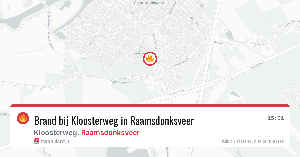 Brand bij Kloosterweg in Raamsdonksveer — 2 jul 2026