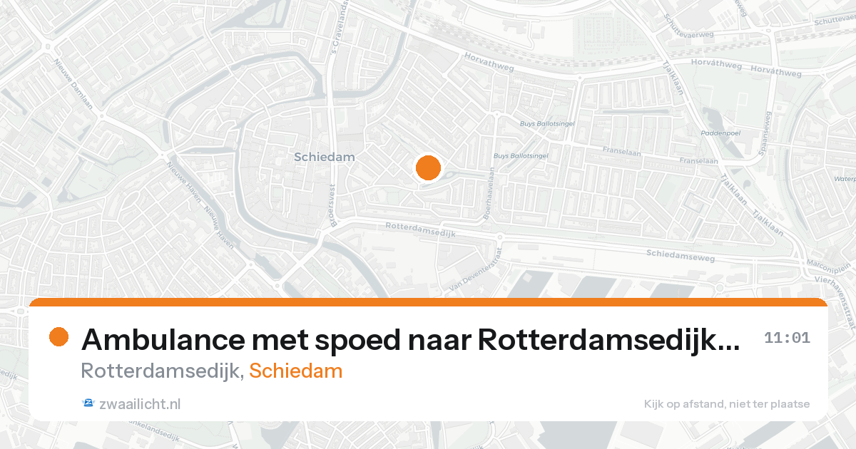 Ambulance met spoed naar Rotterdamsedijk in Schiedam — 22 aug 2026