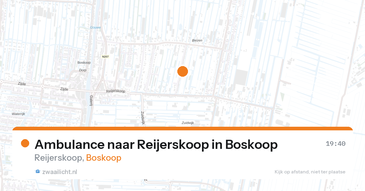 Ambulance naar Reijerskoop in Boskoop — 25 aug 2026