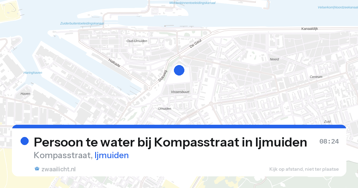 Persoon te water bij Kompasstraat in Ijmuiden — 19 aug 2026