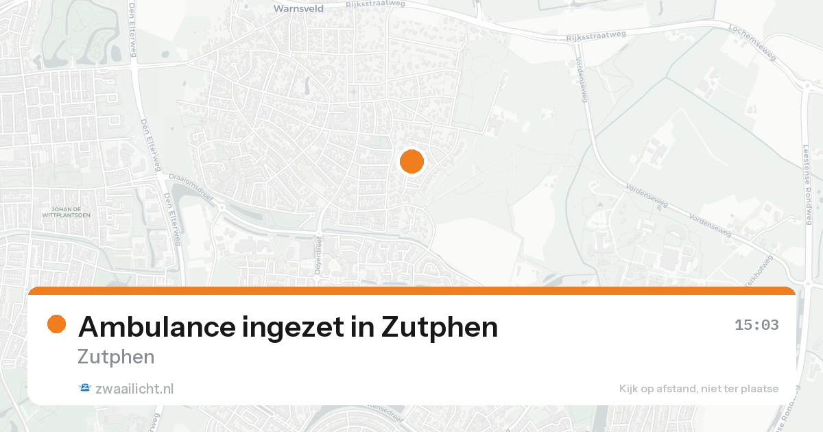 Ambulance ingezet in Zutphen — 14 aug 2026