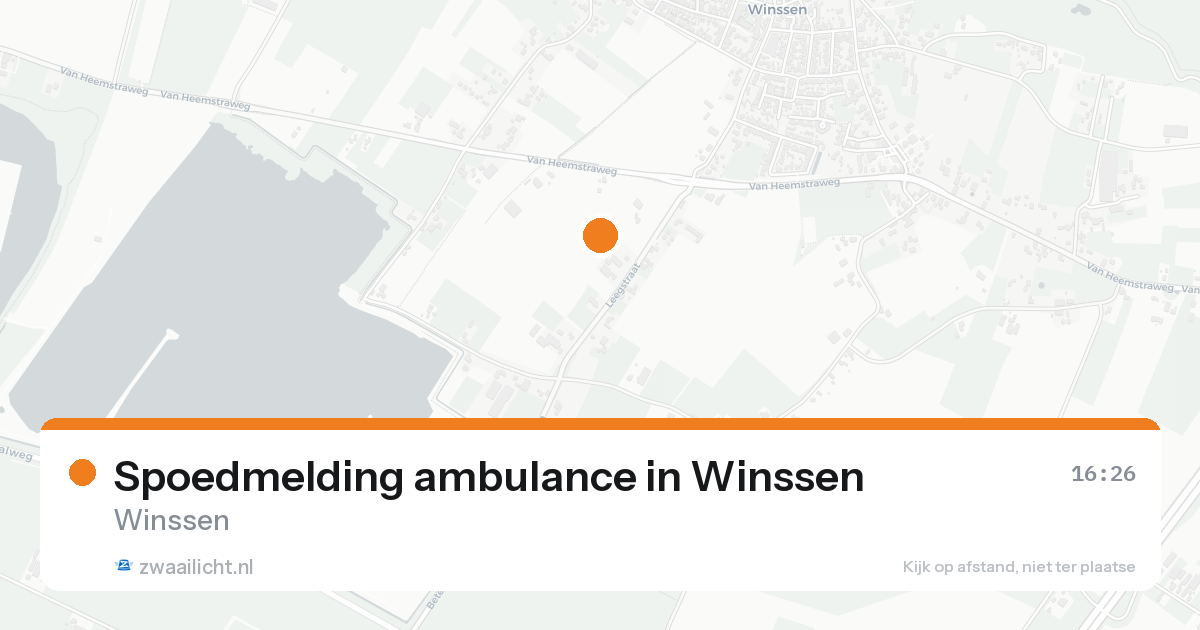 Spoedmelding ambulance in Winssen — 20 aug 2026