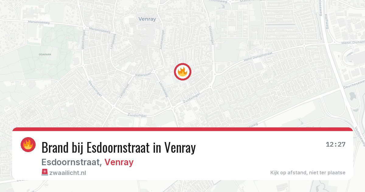 Brand bij Esdoornstraat in Venray — 7 jul 2026