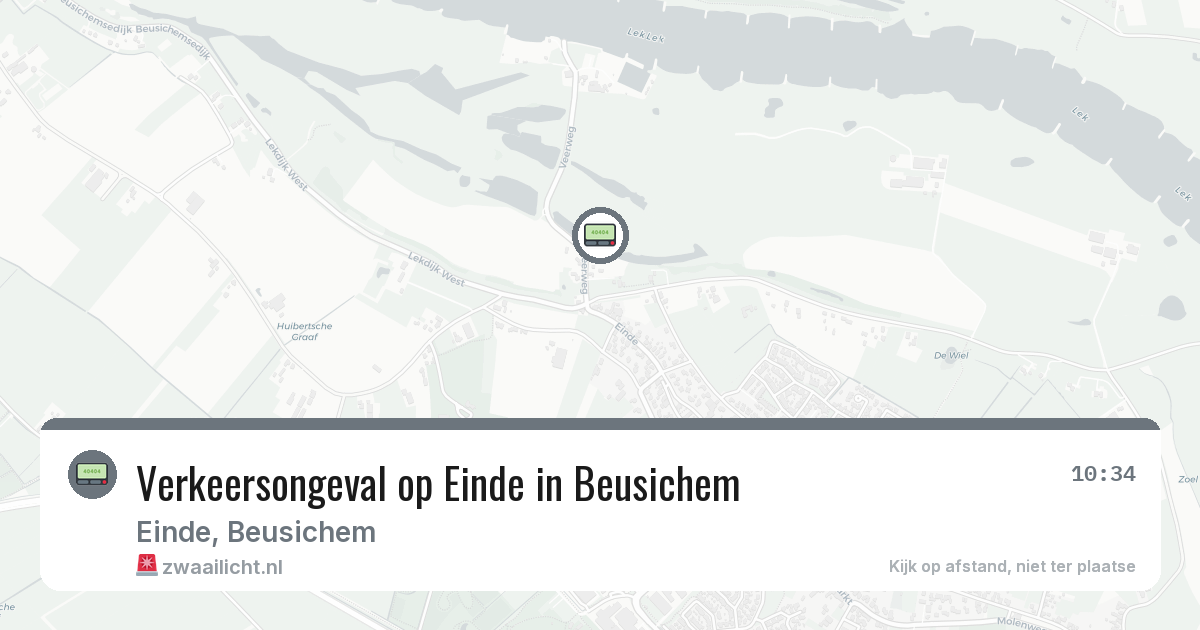 Verkeersongeval op Einde in Beusichem — 20 mei 2026