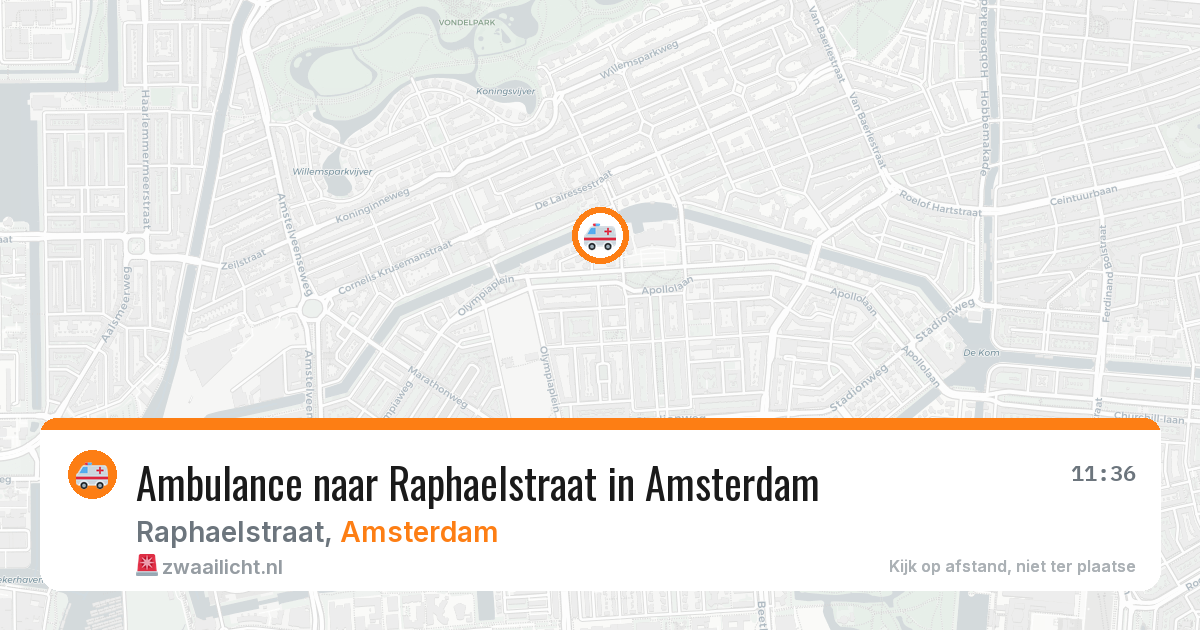 Ambulance naar Raphaelstraat in Amsterdam — 26 mrt 2026