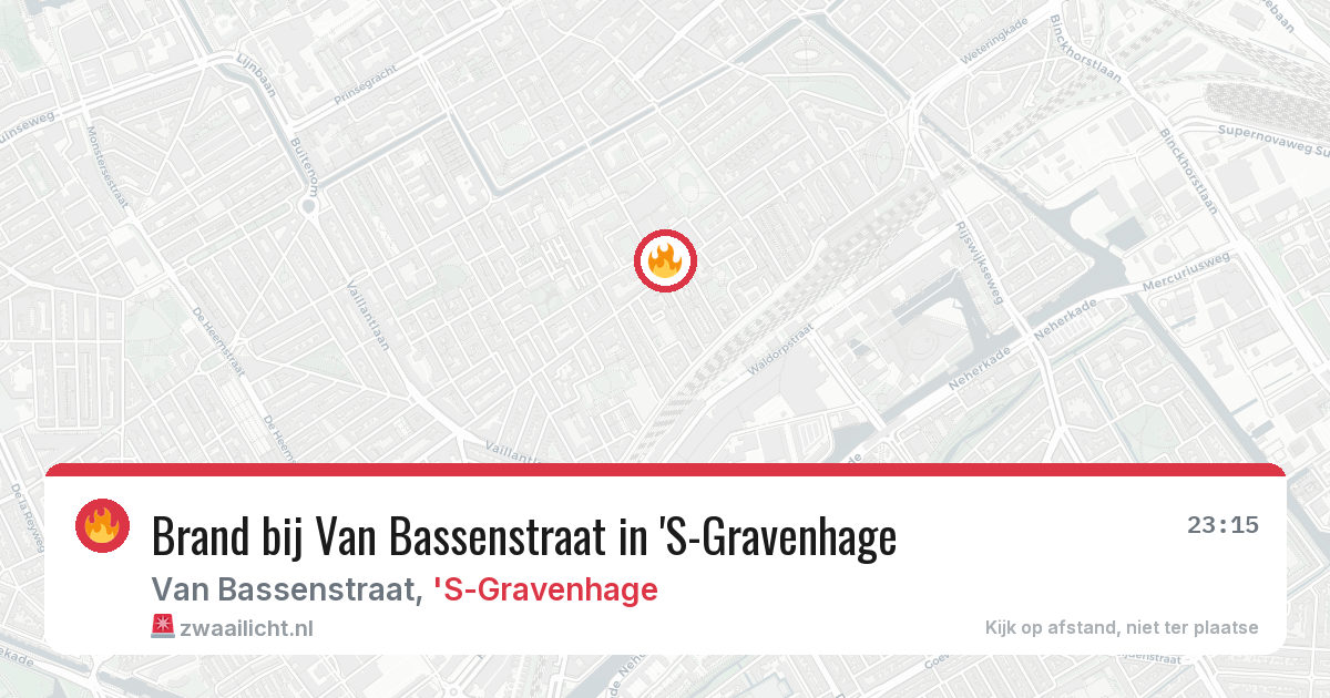 Brand bij Van Bassenstraat in 'S-Gravenhage — 3 aug 2026