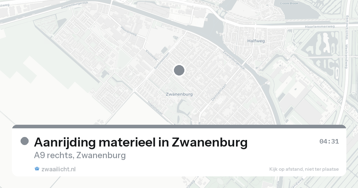 Aanrijding materieel in Zwanenburg — 31 jan 2026