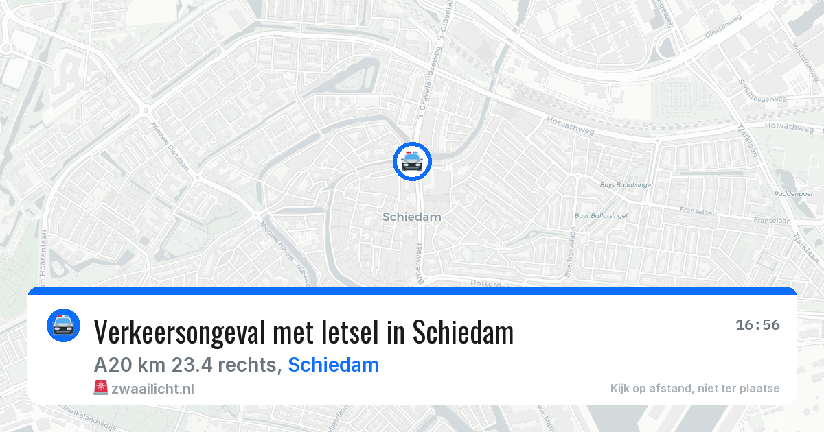 Verkeersongeval met letsel in Schiedam — 28 mrt 2026