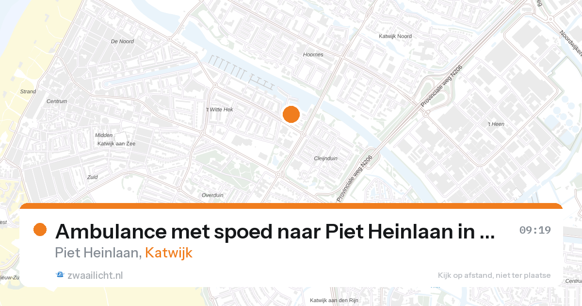 Ambulance met spoed naar Piet Heinlaan in Katwijk — 20 mrt 2026