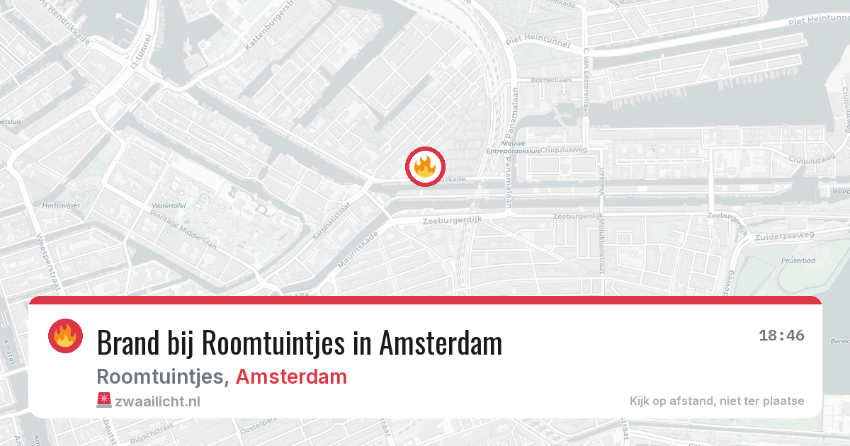 Brand bij Roomtuintjes in Amsterdam — 14 jun 2026