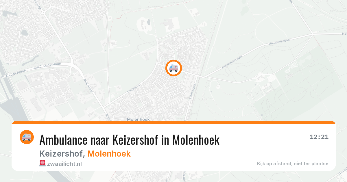Ambulance naar Keizershof in Molenhoek — 22 jun 2026