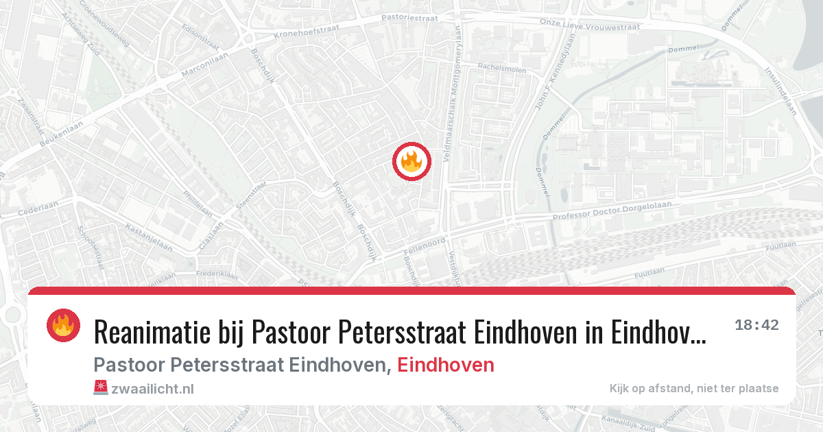 Reanimatie bij Pastoor Petersstraat Eindhoven in Eindhoven — 2 aug 2026