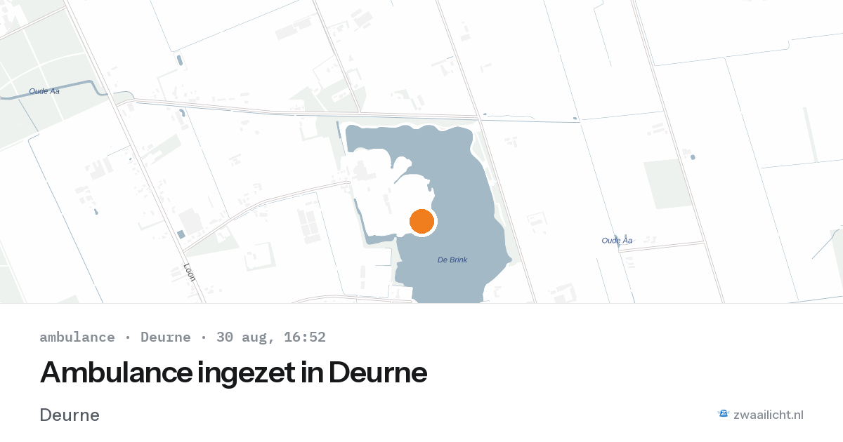 Ambulance ingezet in Deurne — 30 aug 2026