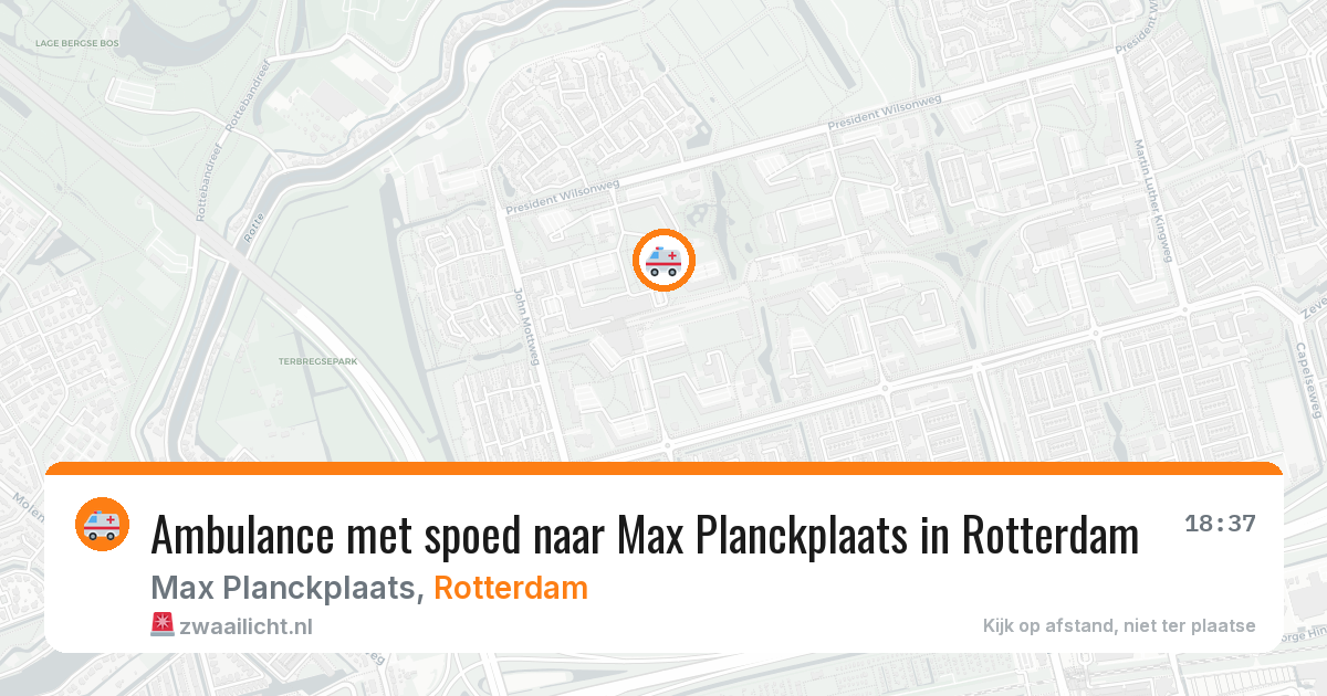 Ambulance met spoed naar Max Planckplaats in Rotterdam — 21 jun 2026