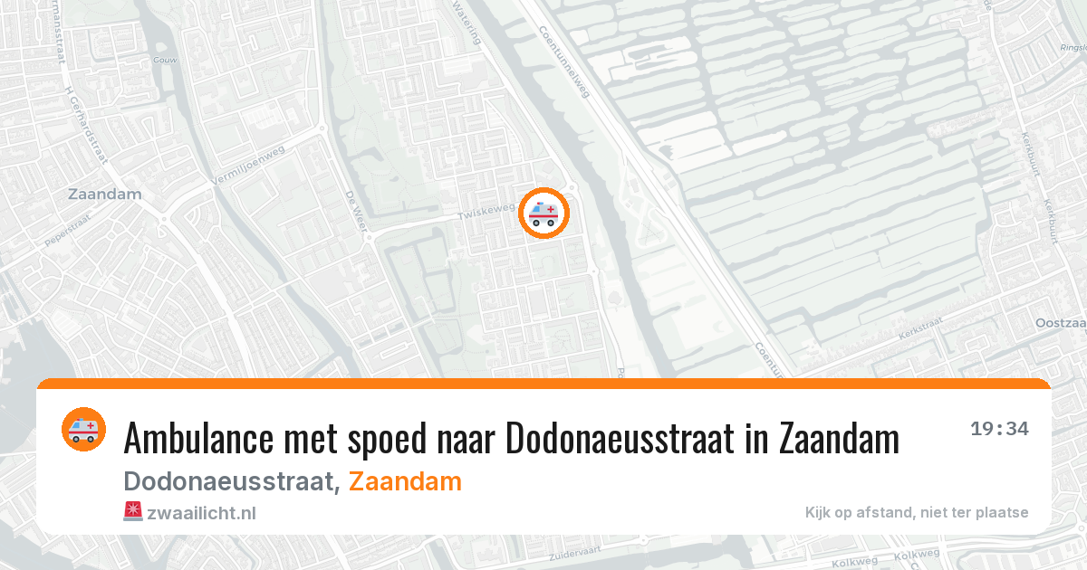 Ambulance met spoed naar Dodonaeusstraat in Zaandam — 19 jan 2026