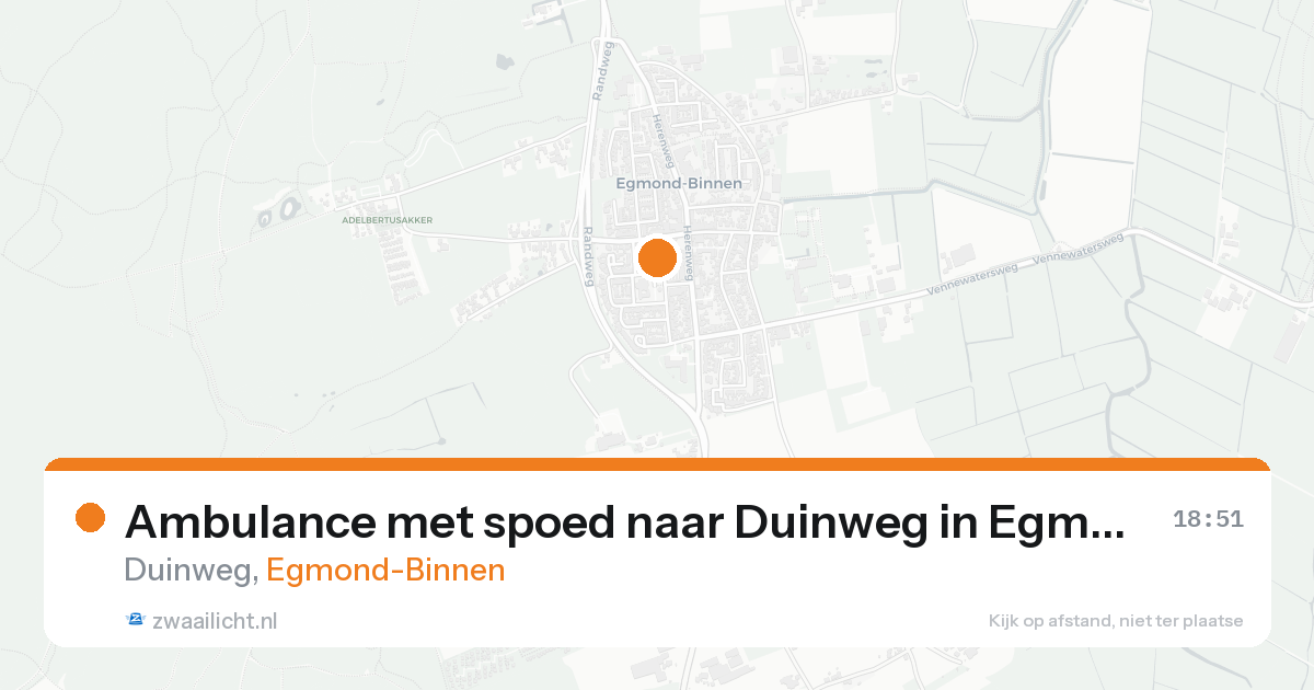 Ambulance met spoed naar Duinweg in Egmond-Binnen — 8 aug 2026